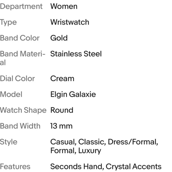 Vtg GALAXIE By ELGIN Goldtone Watch Round Face Crystal Encrusted Bezel Bracelet - Picture 11 of 12